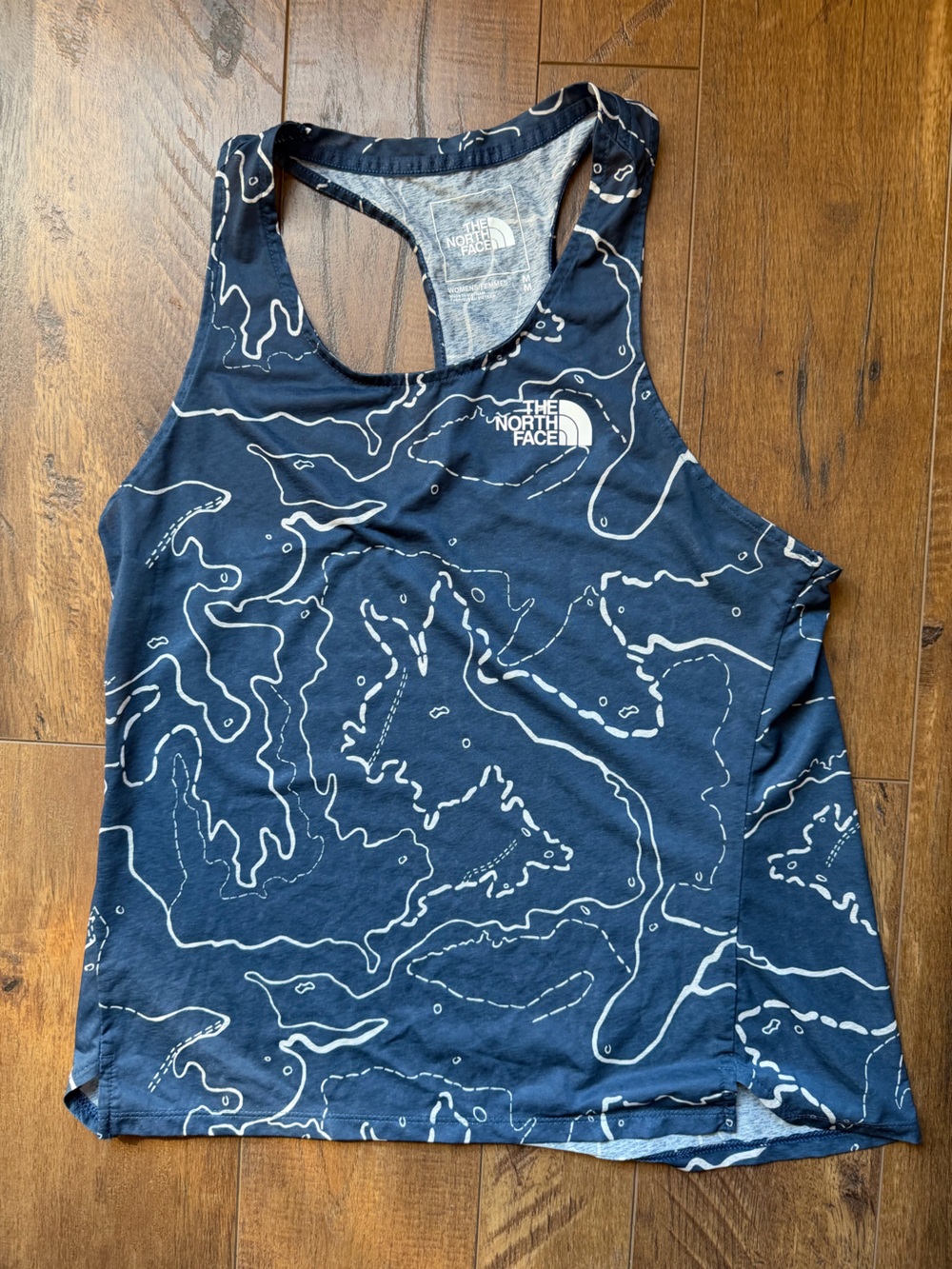 The North Face Navy & White Topographic Tank